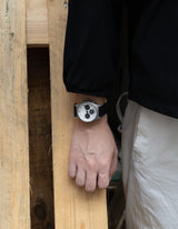 Black solar chronograph watches for men