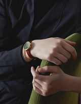 Dusty Olive minimalist womens watch