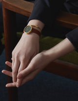 Dusty Olive minimalist womens watch