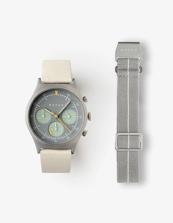 MUS SOLAR C-04 OFFWHITE 40MM + COOL GRAY PARACHUTE STRAP SET