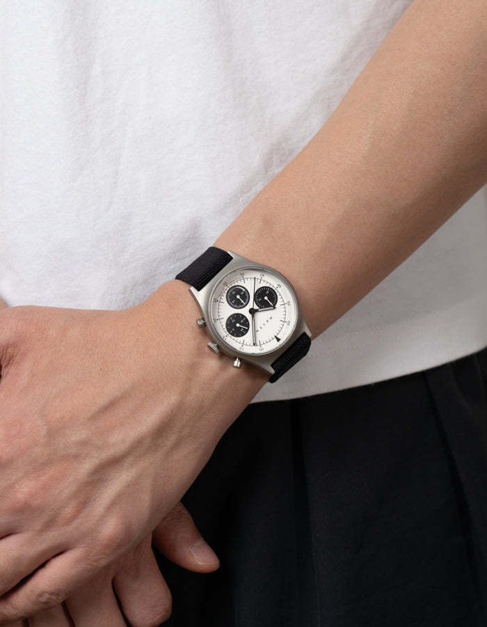 MUS SOLAR C-05 BLACK 40MM + BLACK PARACHUTE STRAP SET