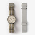 MUS-01 KHAKI P 40MM + GRAY PARACHUTE STRAP SET