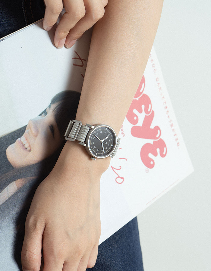 Gray minimalist womens watch