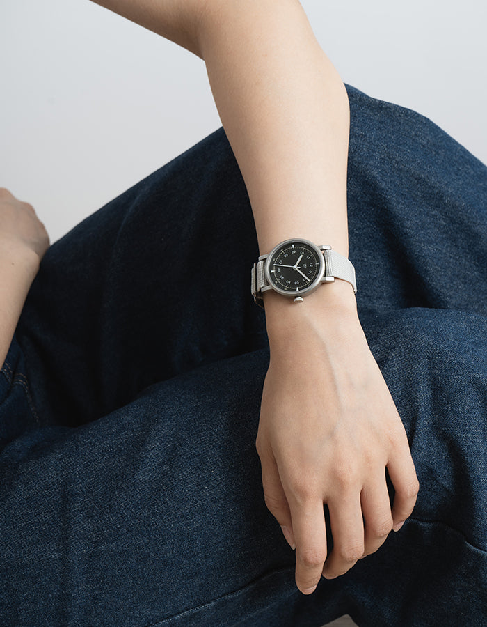 Gray minimalist womens watch