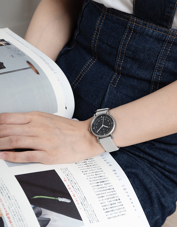 Gray minimalist womens watch