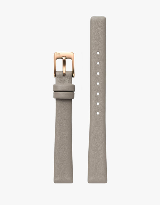 12MM TAUPE LEATHER STRAP (ROSE)