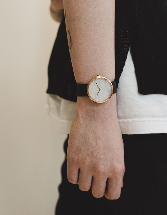 Navy minimalist womens watch