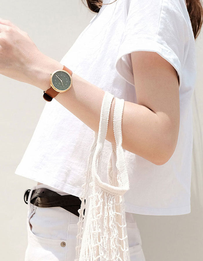 Dusty Olive minimalist womens watch