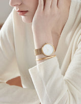 Gold mesh watches for women