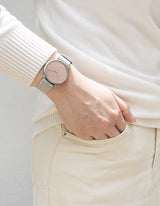 Gray minimalist womens watch