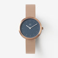 Blue minimalist womens watch